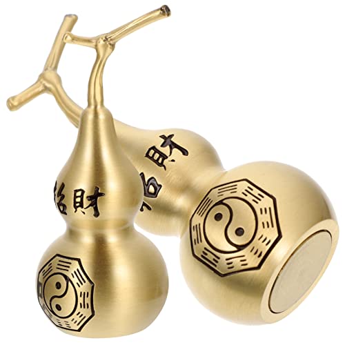 VINTORKY 2 Stück Kupfer Kürbis Dekore Handwerk Ornamente für Tisch Feng Shui Dekoration Kleine Tischdeko Kupfer VINTORKY 2 Stück Kupfer Kürbis Dekore Handwerk Ornamente für Tisch Feng Shui Dekoration Kleine Tischdeko Kupfer von VINTORKY