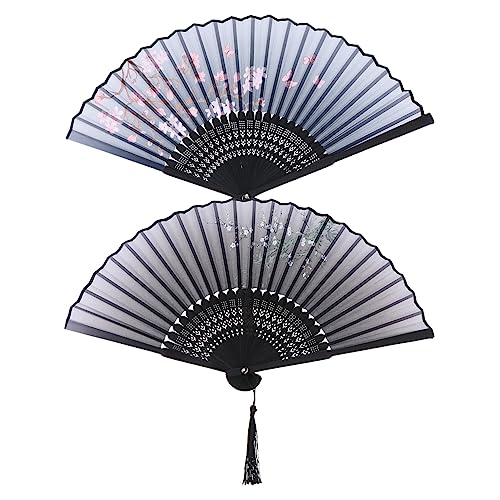 VINTORKY 2 Stück Retro Stil Faltfächer für Tanz und Dekoration Antike Handfächer aus Hochwertigem Material für Sommer Festivals und Besondere Anlässe VINTORKY 2 Stück Retro Stil Faltfächer für Tanz und Dekoration Antike Handfächer aus Hochwertigem Material für Sommer Festivals und Besondere Anlässe von VINTORKY