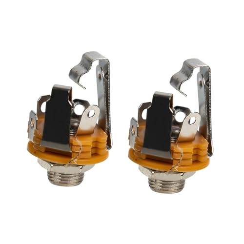 VINTORKY 2 Stück Teiliges Metall Gitarren Eingangs Buchsen Stereo Audioanschluss für Gitarre und Bass Langlebiges Ersatzteil für Mikrofon und Instrumentenkabel VINTORKY 2 Stück Teiliges Metall Gitarren Eingangs Buchsen Stereo Audioanschluss für Gitarre und Bass Langlebiges Ersatzteil für Mikrofon und Instrumentenkabel von VINTORKY