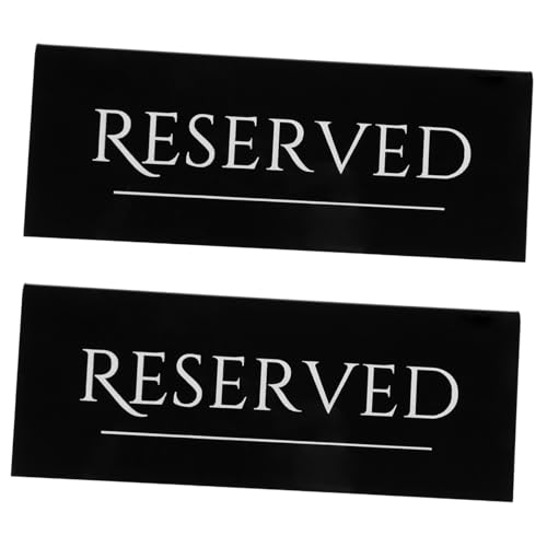 VINTORKY 2 Stück Tischreservierungsschilder aus Schwarzem Weiß Beschriftete Doppelseitige Reservierungstafeln Form und Platzsparende Tischkarten für Hochzeit Restaurant VINTORKY 2 Stück Tischreservierungsschilder aus Schwarzem Weiß Beschriftete Doppelseitige Reservierungstafeln Form und Platzsparende Tischkarten für Hochzeit Restaurant von VINTORKY