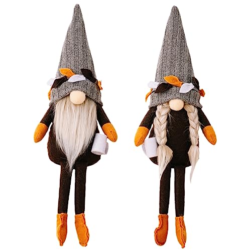 VINTORKY 2 Stücke Gestrickte Kaffee GNOME Puppe Urlaub Deko mit Langen Beinen für Kaffeebar und Festlichkeiten Niedliche Tischdekoration für und Party VINTORKY 2 Stücke Gestrickte Kaffee GNOME Puppe Urlaub Deko mit Langen Beinen für Kaffeebar und Festlichkeiten Niedliche Tischdekoration für und Party von VINTORKY