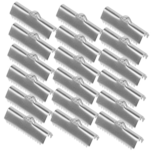 VINTORKY 20 Stück Teiliges Metall Bandklemmen aus Edelstahl Langlebige Endkappen für Lederband und Schmuckbänder Stilvolle Farbige Ribbon Clamps mit Perlenverschluss für Vielseitige VINTORKY 20 Stück Teiliges Metall Bandklemmen aus Edelstahl Langlebige Endkappen für Lederband und Schmuckbänder Stilvolle Farbige Ribbon Clamps mit Perlenverschluss für Vielseitige von VINTORKY