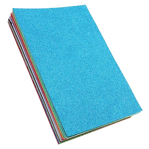 VINTORKY 20Stücke Glitzer Schaumstoffpapier Selbstklebend Multifunktionale Bastelblätter aus Buntem für DIY Projekte für Scrapbooking und Kreative VINTORKY 20Stücke Glitzer Schaumstoffpapier Selbstklebend Multifunktionale Bastelblätter aus Buntem für DIY Projekte für Scrapbooking und Kreative von VINTORKY