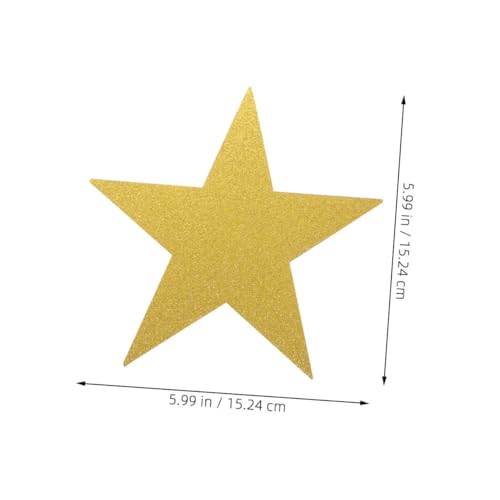 VINTORKY 24 Stück Teiliges Große Goldene Papiersterne Glitzernde Sternausschnitte für Pinnwand und DIY Basteln Vielseitige Dekoration für Klassenzimmer Zuhause und Büro Kreative von VINTORKY