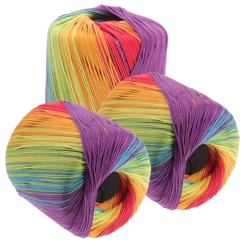 VINTORKY 3 Rollen Farbverlauf Baumwollgarn Segment Gefärbt Weiches Häkelgarn DIY Handstricken Pullover Schal Hut Material Komfortabel Flexibel Für Kreative Handarbeiten VINTORKY 3 Rollen Farbverlauf Baumwollgarn Segment Gefärbt Weiches Häkelgarn DIY Handstricken Pullover Schal Hut Material Komfortabel Flexibel Für Kreative Handarbeiten von VINTORKY