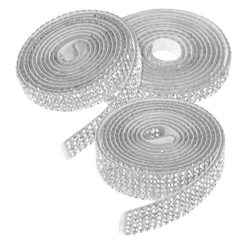 VINTORKY 3 Rollen Selbstklebende Strassbänder Glitzerband für Diy Handwerk Kleidung Accessoires und Auto Dekoration Vielseitige Dekorationsstreifen mit Rhinestones für Gestalten VINTORKY 3 Rollen Selbstklebende Strassbänder Glitzerband für Diy Handwerk Kleidung Accessoires und Auto Dekoration Vielseitige Dekorationsstreifen mit Rhinestones für Gestalten von VINTORKY
