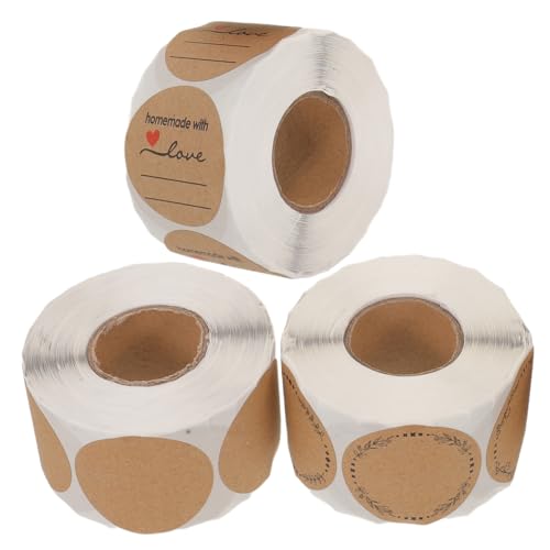 VINTORKY 3 Stück Runde Selbstklebende Etiketten Stark Haftend für Verpackung Backwaren Versandpakete Multifunktionale Klebeetiketten Beschriftbar für Kleine Unternehmen und Private Nutzung VINTORKY 3 Stück Runde Selbstklebende Etiketten Stark Haftend für Verpackung Backwaren Versandpakete Multifunktionale Klebeetiketten Beschriftbar für Kleine Unternehmen und Private Nutzung von VINTORKY