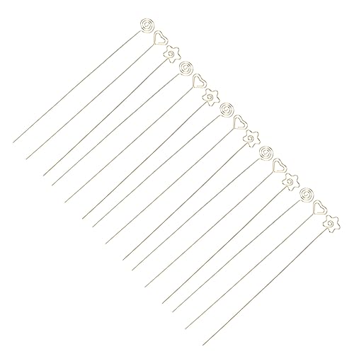 VINTORKY 30 Stück Teiliges Set Metallkartenhalter für Blumenarrangements DIY Memo Clips für Hochzeiten und Dekoration Goldene Herz Rund und Fünf Eck Designs von VINTORKY