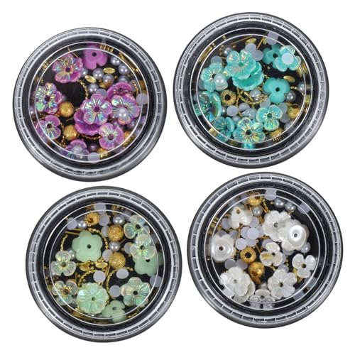 VINTORKY 4 Boxen Diy Nagelkunst Charms Set Boxen mit Blumen Nail Art Deko für Kreative Nagelgestaltung Geeignet für Maniküre und Nail Salons Langlebig aus Hochwertigem Harz VINTORKY 4 Boxen Diy Nagelkunst Charms Set Boxen mit Blumen Nail Art Deko für Kreative Nagelgestaltung Geeignet für Maniküre und Nail Salons Langlebig aus Hochwertigem Harz von VINTORKY
