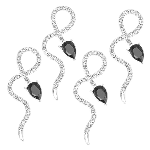 VINTORKY 4 Stück Snake Nail Charms Nageldekorationen aus Legierung mit Kristallen für Kreative Maniküre für Partys und Besondere Anlässe VINTORKY 4 Stück Snake Nail Charms Nageldekorationen aus Legierung mit Kristallen für Kreative Maniküre für Partys und Besondere Anlässe von VINTORKY
