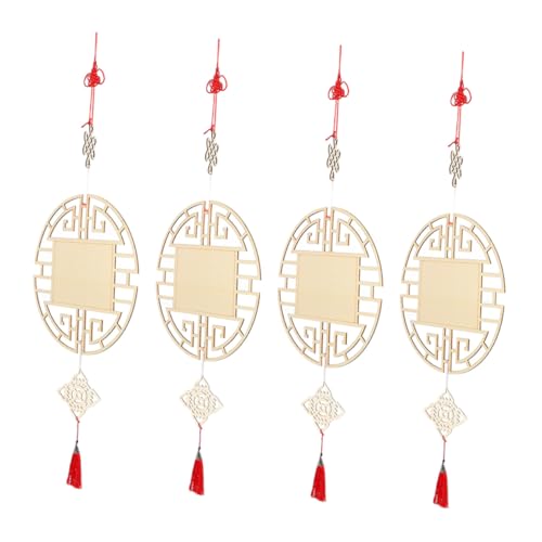 VINTORKY 4 Stück Teiliges Chinesische Deko Holzornamente zum Bemalen Antikes Design Kreative DIY Wanddekoration für Schulflure und Familienaktivitäten Einfache Montage Frühling Festival VINTORKY 4 Stück Teiliges Chinesische Deko Holzornamente zum Bemalen Antikes Design Kreative DIY Wanddekoration für Schulflure und Familienaktivitäten Einfache Montage Frühling Festival von VINTORKY
