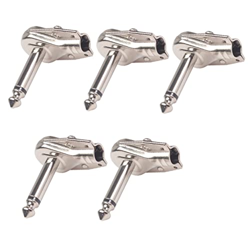 VINTORKY 5 Stück Effektpedal Stecker Adapter für Gitarren Pedalboard Silber Universeller Klinkenstecker Langlebige Verbindung für Musiker und Gitarrenliebhaber VINTORKY 5 Stück Effektpedal Stecker Adapter für Gitarren Pedalboard Silber Universeller Klinkenstecker Langlebige Verbindung für Musiker und Gitarrenliebhaber von VINTORKY