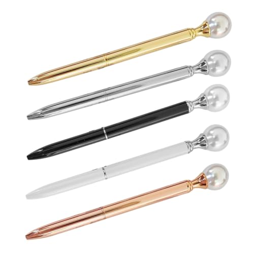 VINTORKY 5 Stück Elegante Metall Kugelschreiber mit Künstlicher Perle Ergonomisch Geformt Sanfter Tintenfluss Vielseitig Einsetzbar für Büro Schule und Kreative Projekte Stilvoll für Frauen VINTORKY 5 Stück Elegante Metall Kugelschreiber mit Künstlicher Perle Ergonomisch Geformt Sanfter Tintenfluss Vielseitig Einsetzbar für Büro Schule und Kreative Projekte Stilvoll für Frauen von VINTORKY