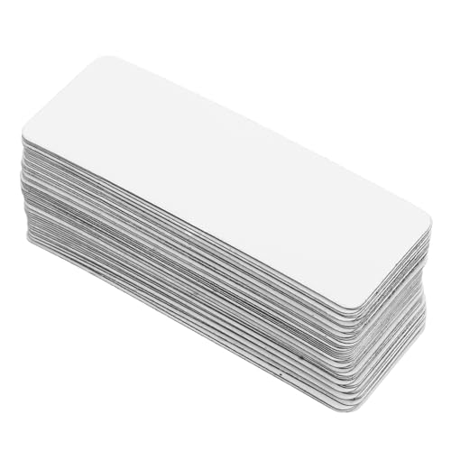 VINTORKY 50 Stück Magnetische Trockenlösch Etiketten Wiederverwendbare Weiße Namensschilder Beschreibbare Magnete für Whiteboard Kühlschrank Schrank Praktische Langlebige von VINTORKY
