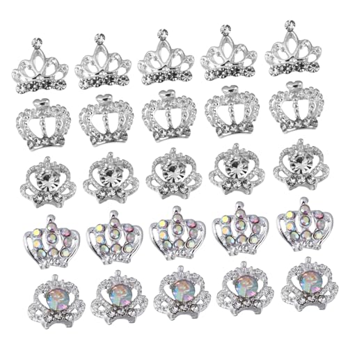 VINTORKY 50 Stück Metall Krone Charms Dekorative Nail Art Accessoires mit Rhinestones für Diy Maniküre VINTORKY 50 Stück Metall Krone Charms Dekorative Nail Art Accessoires mit Rhinestones für Diy Maniküre von VINTORKY