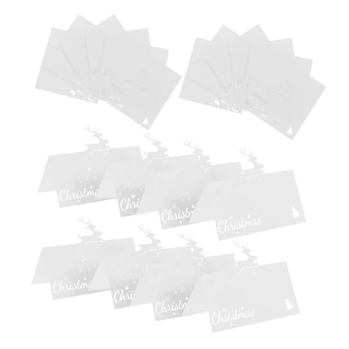 VINTORKY 50 Stück Tischkarten Blanko Handbeschriftete Sitzkarten Weihnachtsfeier Tischkarten Tischzeltkarten Abendessen Hochzeitskarten Für von VINTORKY