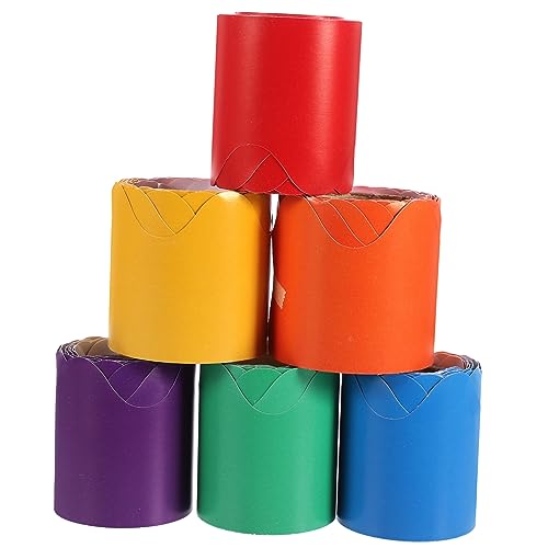 VINTORKY 6 Rollen Wellenförmige Klassenzimmer Border Sticker in Rot Grün Gelb Orange Selbstklebend Lange für Pinnwand Tafel Fenster Dekoration VINTORKY 6 Rollen Wellenförmige Klassenzimmer Border Sticker in Rot Grün Gelb Orange Selbstklebend Lange für Pinnwand Tafel Fenster Dekoration von VINTORKY
