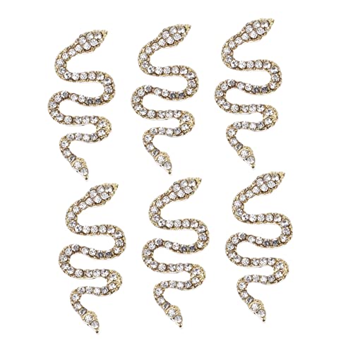 VINTORKY 6 Stück Schlange Nail Art Schmuck Nagel Strasssteine für Nägel klein nail art set kunstnägel set Safe nail decorations maniküre sets nail set Maniküre-Charme Zinklegierung Golden VINTORKY 6 Stück Schlange Nail Art Schmuck Nagel Strasssteine für Nägel klein nail art set kunstnägel set Safe nail decorations maniküre sets nail set Maniküre-Charme Zinklegierung Golden von VINTORKY
