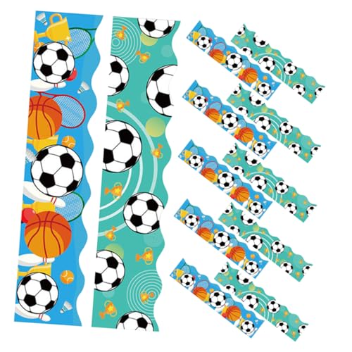 VINTORKY 60 Blatt Fußball Basketball Pinnwand Randaufkleber für Klassenzimmerdekoration Benutzerfreundliche Vielseitige Sticker für Kreative Gestaltung von Pinnwänden und Tafeln VINTORKY 60 Blatt Fußball Basketball Pinnwand Randaufkleber für Klassenzimmerdekoration Benutzerfreundliche Vielseitige Sticker für Kreative Gestaltung von Pinnwänden und Tafeln von VINTORKY