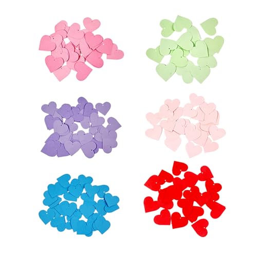 VINTORKY 6er-Pack Herzdekorationen zum Valentinstag: Bunte herzförmige Papierkarten – Hängende Bastelarbeiten für Klassenzimmer- und Eventdekoration – Liebessymbol-Ornamente VINTORKY 6er-Pack Herzdekorationen zum Valentinstag: Bunte herzförmige Papierkarten – Hängende Bastelarbeiten für Klassenzimmer- und Eventdekoration – Liebessymbol-Ornamente von VINTORKY