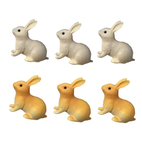 VINTORKY 6stücke Teiliges Resin Kaninchen Figuren Realistische Tischdekoration Für Frühlingsfest Hochzeitsdeko Und Mikrolandschaften Graue Und Orangefarbene Hasen Ornamente VINTORKY 6stücke Teiliges Resin Kaninchen Figuren Realistische Tischdekoration Für Frühlingsfest Hochzeitsdeko Und Mikrolandschaften Graue Und Orangefarbene Hasen Ornamente von VINTORKY