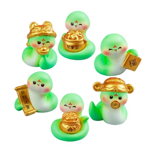 VINTORKY Bezauberndes 6er-Pack Schlangen-Ornamente Zum Chinesischen Neujahr Schlangen-Dekorationen Aus Kunstharz Festliche Quaste Als Tortenaufsatz Für Auto Und Büro VINTORKY Bezauberndes 6er-Pack Schlangen-Ornamente Zum Chinesischen Neujahr Schlangen-Dekorationen Aus Kunstharz Festliche Quaste Als Tortenaufsatz Für Auto Und Büro von VINTORKY