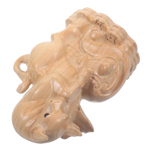 VINTORKY Handgeschnitzte Skulptur Exquisite Schreibtisch-Ornament Holzhandwerk Kuhfigur Für Zuhause VINTORKY Handgeschnitzte Skulptur Exquisite Schreibtisch-Ornament Holzhandwerk Kuhfigur Für Zuhause von VINTORKY