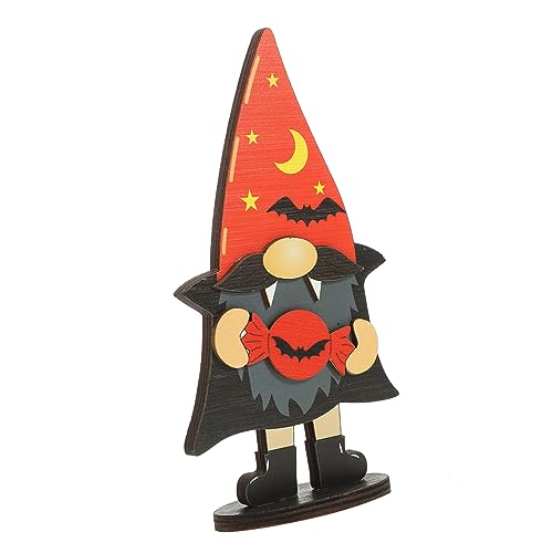 VINTORKY Halloween-Gnom Halloween-Zwerg-Tischschilder Zwerge Gartendekoration Türplatte Flagge ästhetisch Halloween Figuren Halloween-Figuren holzdeko Desktop- aus Holz Halloween- von VINTORKY