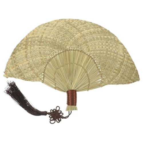 VINTORKY Handgefertigter Strohfächer Sommerlicher Wandfächer Handgewebter Dekofächer für Partys und Festivals Leichter Handfächer für Erwachsene und Eleganter aus Naturmaterialien VINTORKY Handgefertigter Strohfächer Sommerlicher Wandfächer Handgewebter Dekofächer für Partys und Festivals Leichter Handfächer für Erwachsene und Eleganter aus Naturmaterialien von VINTORKY