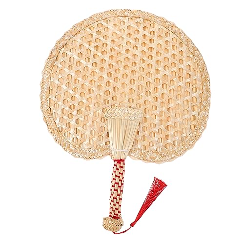 VINTORKY Handgewebter Sommerfächer aus Tragbarer Eleganter Handfächer im Vintage Stil Natürlicher Dekorativer Fächer für Strand Partys und Zuhause Leicht und Handlich Rustikaler Handlüfter VINTORKY Handgewebter Sommerfächer aus Tragbarer Eleganter Handfächer im Vintage Stil Natürlicher Dekorativer Fächer für Strand Partys und Zuhause Leicht und Handlich Rustikaler Handlüfter von VINTORKY