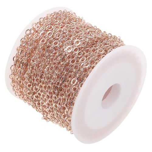 VINTORKY Kupferkette DIY Schmuck Zubehör Roségold O gliederkette Flachkette Vielseitig für Halsketten Kleidung Dekoration Handwerksprojekte Geschenkidee VINTORKY Kupferkette DIY Schmuck Zubehör Roségold O gliederkette Flachkette Vielseitig für Halsketten Kleidung Dekoration Handwerksprojekte Geschenkidee von VINTORKY