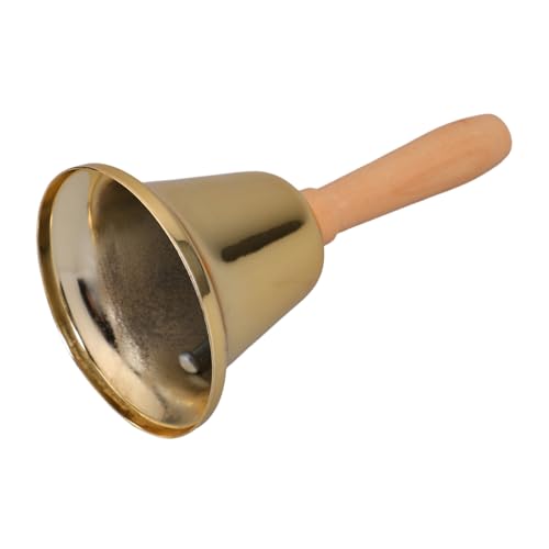 VINTORKY Laut Handglocke mit Holzgriff Metall-serviceglocke für Unterricht Restaurant Hochzeit Klarer Klang Vielseitig als Ruf Dinnerglocke Geeignet von VINTORKY