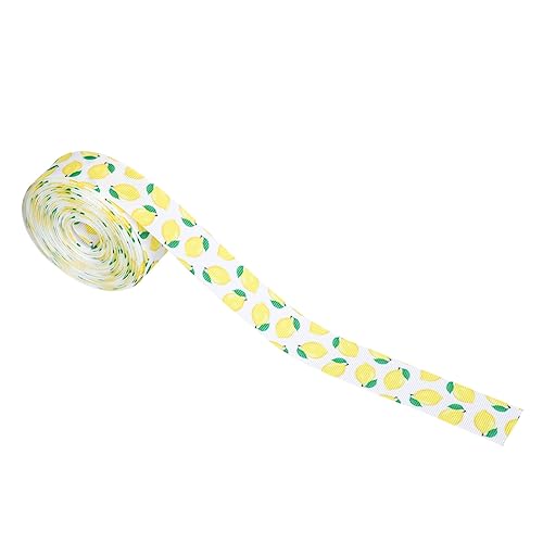 VINTORKY Limonenrippenband DIY Geschenkband mit Zitronenmotiv Bedrucktes Schleifenband für Sommerparty Dekoratives Bastelband Langlebig und Farbintensiv für Festtagsdekoration VINTORKY Limonenrippenband DIY Geschenkband mit Zitronenmotiv Bedrucktes Schleifenband für Sommerparty Dekoratives Bastelband Langlebig und Farbintensiv für Festtagsdekoration von VINTORKY