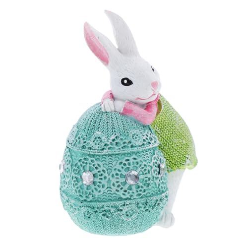 VINTORKY Osterhase Harz Ornament Für Heimdekoration Niedliche Hasenfigur Für Tischdekoration Wohnzimmer Ostern Basteln Harzfigur VINTORKY Osterhase Harz Ornament Für Heimdekoration Niedliche Hasenfigur Für Tischdekoration Wohnzimmer Ostern Basteln Harzfigur von VINTORKY