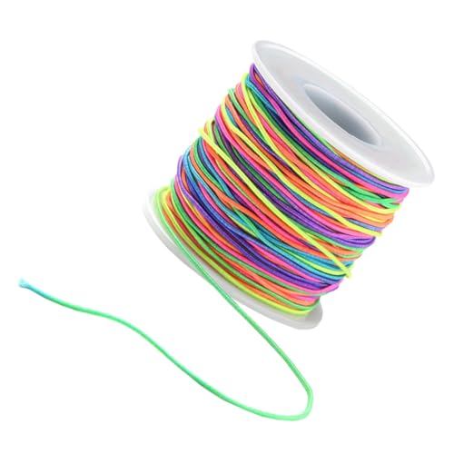 VINTORKY Regenbogen Elastische Schnur für Diy Schmuck Bead Cord für Armbänder und Kreative Bastelprojekte mit Lebhaften Farben von VINTORKY