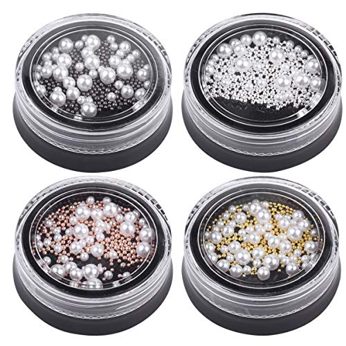 VINTORKY Teiliges Nagelkunst Perlen Weiß Imitationsperlen Stahlperlen für Maniküre Dekoration für und Mädchen für Diy Nail Art und Kreative Projekte VINTORKY Teiliges Nagelkunst Perlen Weiß Imitationsperlen Stahlperlen für Maniküre Dekoration für und Mädchen für Diy Nail Art und Kreative Projekte von VINTORKY