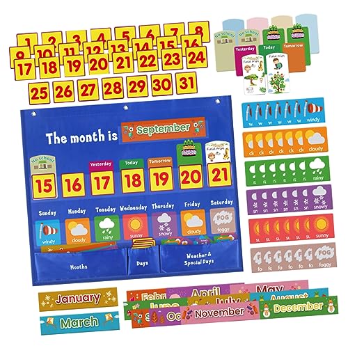 VINTORKY Wandkalender Hängende Tasche mit Karten Polyester Wochenkalender für Lernkalender Klassenzimmer Kalender Aufbewahrungstasche Pädagogisches Werkzeug VINTORKY Wandkalender Hängende Tasche mit Karten Polyester Wochenkalender für Lernkalender Klassenzimmer Kalender Aufbewahrungstasche Pädagogisches Werkzeug von VINTORKY