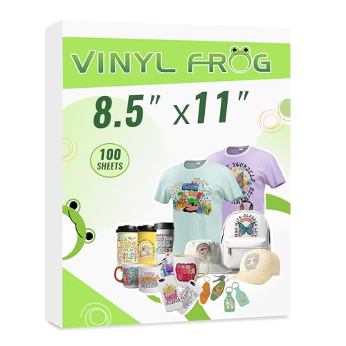 VINYL FROG Sublimationspapier, 21,6 x 27,9 cm, 100 Blatt, nur kompatibel mit Sublimationsdrucker und Sublimationstinte, 120 g VINYL FROG Sublimationspapier, 21,6 x 27,9 cm, 100 Blatt, nur kompatibel mit Sublimationsdrucker und Sublimationstinte, 120 g von VINYL FROG