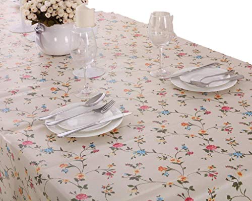 VINYLLA Tischdecke, Wachstuch, PVC, abwischbar, Motiv: Englische Rosen - 140x140cm von VINYLLA