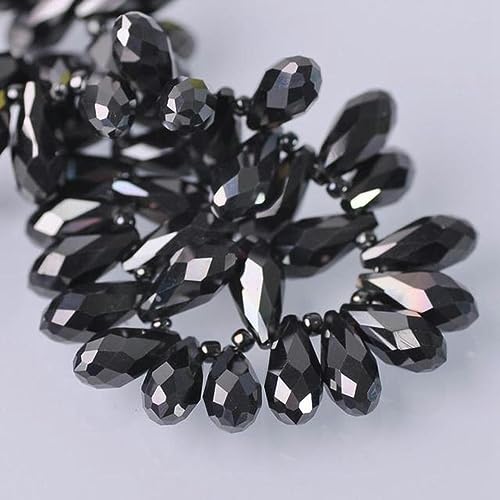 Einfarbiges, tropfenförmiges, facettiertes Kristallglas, 12 x 6 mm, 16 x 8 mm, 20 x 10 mm, oben gebohrt, Anhänger, Tropfen, lose Perlen für Schmuckherstellung, DIY, Gun Bl Einfarbiges, tropfenförmiges, facettiertes Kristallglas, 12 x 6 mm, 16 x 8 mm, 20 x 10 mm, oben gebohrt, Anhänger, Tropfen, lose Perlen für Schmuckherstellung, DIY, Gun Bl von VIOLK