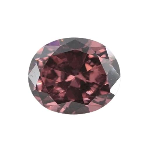 Kubischer Zirkonia-Stein, mehrfarbig, ovale Form, Brillantschliff, lose CZ-Steine, synthetische Edelsteine, Perlen für Schmuck, 2 x 3–13 x 18 mm, AAAAA-Rhodolite-4 x 6 mm, 50 Stück von VIOLK