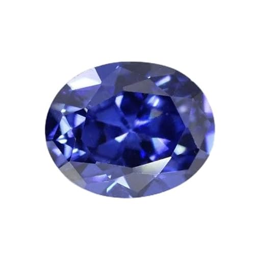 Kubischer Zirkonia-Stein, mehrfarbig, ovale Form, Brillantschliff, lose CZ-Steine, synthetische Edelsteine, Perlen für Schmuck, 2 x 3–13 x 18 mm, AAAAA-Tansanite-12 x 16 mm, 10 Stück von VIOLK