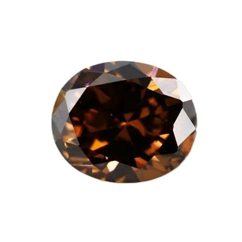 Kubischer Zirkonia-Stein, mehrfarbig, ovale Form, Brillantschliff, lose CZ-Steine, synthetische Edelsteine, Perlen für Schmuck, 2 x 3–13 x 18 mm, AAAAA-braun-13 x 18 mm, 10 Stück von VIOLK