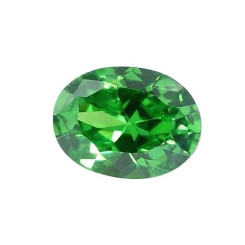 Kubischer Zirkonia-Stein, mehrfarbig, ovale Form, Brillantschliff, lose CZ-Steine, synthetische Edelsteine, Perlen für Schmuck, 2 x 3–13 x 18 mm, AAAAA-grün-10 x 14 mm, 10 Stück von VIOLK