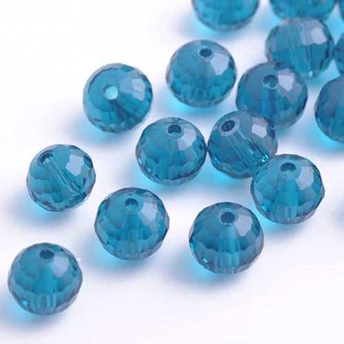 Runde, 96 Facetten geschnittene Kugel, 6 mm, 8 mm, 10 mm, 12 mm, Kristallglas, lose Abstandsperlen, viele Farben für Schmuckherstellung, DIY-Pfauenblau, 8 mm – 30 Stück Runde, 96 Facetten geschnittene Kugel, 6 mm, 8 mm, 10 mm, 12 mm, Kristallglas, lose Abstandsperlen, viele Farben für Schmuckherstellung, DIY-Pfauenblau, 8 mm – 30 Stück von VIOLK