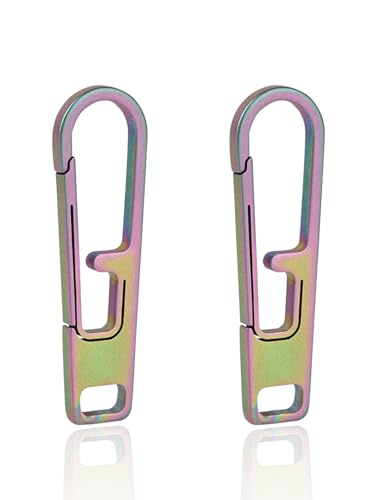 VIPERADE VAT1 Hochleistungs Reißverschlussschieber aus Titan, Universelles Zipper Ersatz Metall für Jacken, Mäntel, Koffer, Gepäck, Rucksäcke, Handtaschen und EDC Taschen (Bunt-2pcs) von VIPERADE