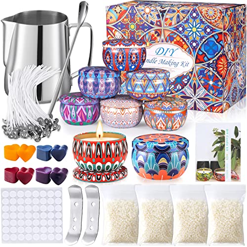 VIPNAJI Kerzenherstellung Kit,DIY Kerzenherstellung Zubehör, Duftkerze Geschenke Set einschließlich Bienenwachs,Kerzendochte, Dochte Aufkleber, wachsschmelztiegel,Kerzendosen,4 Farben Farbstoffe ect VIPNAJI Kerzenherstellung Kit,DIY Kerzenherstellung Zubehör, Duftkerze Geschenke Set einschließlich Bienenwachs,Kerzendochte, Dochte Aufkleber, wachsschmelztiegel,Kerzendosen,4 Farben Farbstoffe ect von VIPNAJI