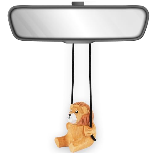 100 % handgefertigte hölzerne schwingende Löwe, Auto-Hängeornament, niedlich, handgeschnitzt, bemalt, Holzfigur, Autospiegel, Zubehör, Dekoration, Geschenke 100 % handgefertigte hölzerne schwingende Löwe, Auto-Hängeornament, niedlich, handgeschnitzt, bemalt, Holzfigur, Autospiegel, Zubehör, Dekoration, Geschenke von VIPbuy