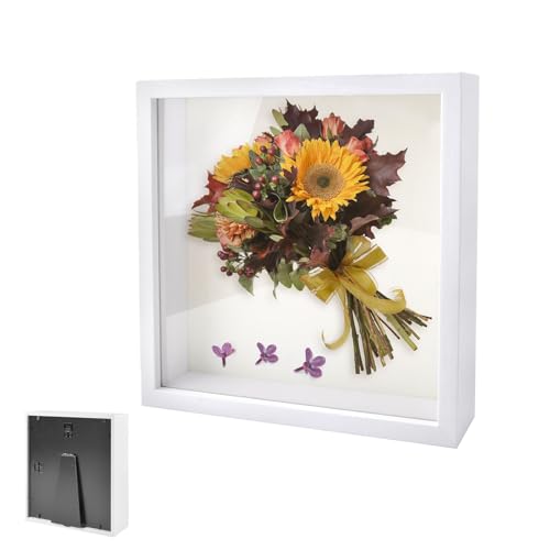 Bilderrahmen zum Befüllen, DIY Vitrine Rahmen für Objekte zum Befüllen 25 x 25 cm, mit Transparente Acrylplatte, 3D Holz Objektrahmen Tiefer 3cm, für Erinnerungsstücke, DIY Dekorationen, Weiß Bilderrahmen zum Befüllen, DIY Vitrine Rahmen für Objekte zum Befüllen 25 x 25 cm, mit Transparente Acrylplatte, 3D Holz Objektrahmen Tiefer 3cm, für Erinnerungsstücke, DIY Dekorationen, Weiß von VIQIHEOE