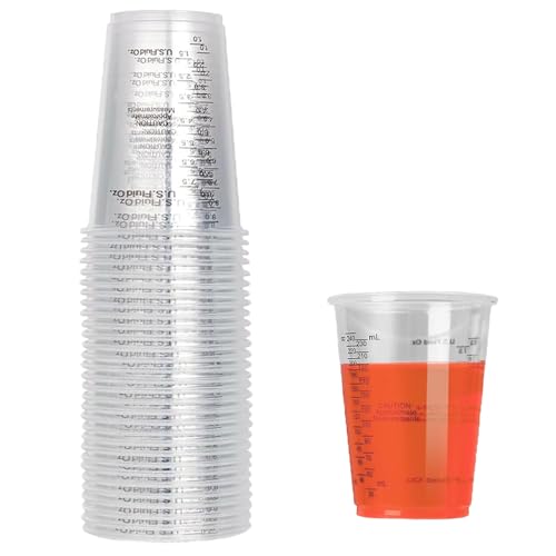 Epoxidharz Mischbecher, 30 Stück Rührbecher, 240 ml Lackmischbecher, Transparent Messbecher Set, Messbecher Harz mit Graduierung, Kochen Becher, für Farbe, Pigment(Wiederverwendbar) von VIQIHEOE